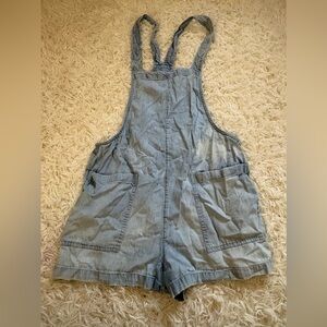 Aerie Light Blue Denim Overalls